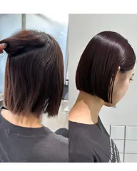 ケア縮毛矯正+カラー＋カット