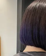 カット+エンドカラー(裾カラー)💜💙💛