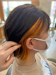 【💎平日限定💎】イヤリングカラーorフェイスフレーミング＋オンカラー＋オージュア4stepトリートメント