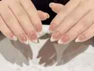 チークマグネットネイルフレンチ