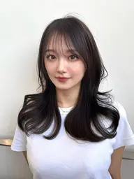 こだわりの前髪、顔周りCUT + 前髪、顔周りSTRAIGHT PERM (前髪の有無、どちらでも可)