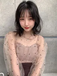 【✨minimo限定✨】☘1日2名のみ☘韓国風レイヤーカット+透明感ワンカラー🧡🌻炭酸ヘッドスパ付き🌻