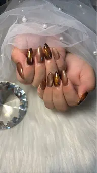 🩵オフ有り)Gel-Xチップ長さ出し 4本アート