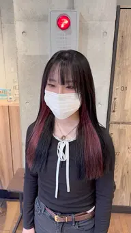 【U24ミニモ新規学割🌸】カット＋インナーカラーorイヤリングカラー＋2step treatment