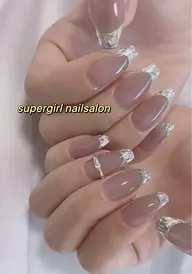 ✨フレンチネイル/ガラスフレンチ/ミラーフレンチ【オフ、ケア込み】¥6280✨