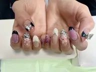 🎊人気No.2🎊　　A     長さ出し（ハーフウェルチップ）+アート　　プレミアムコース