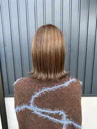 【🤎ブリーチなし透明感ブラウンカラー🤎】＋トリートメント