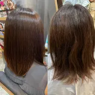【広がる髪への感動の手触り】美髪矯正+カット+美潤トリートメント🫧