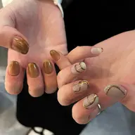 再来★オフ込み/ちぐはぐネイル/フィルイン可/パラジェル変更可