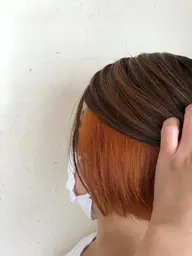 🧚ワンメイクカラー＋インナーカラー🧚インナーカラー の色味はオレンジ、シルバー、ベージュが得意です‼️それ以外もOK