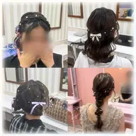 《土日祝7:00-11:00》パール付け放題ヘアセット🎀