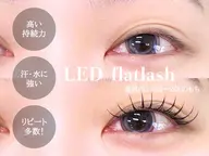 【高持続LED】フラットラッシュ付け放題 (160本以内)¥8,800