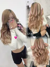 ダブルカラー+【最高級レミーシールエクステ】(ローライト、ハイライト、インナー)10本〜