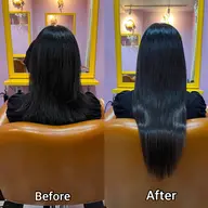 エクステ長さおへそ辺り(MIX施術)シールエクステ&ちび編み込み人毛エクステ【合計80本/140g】⭕️13500円