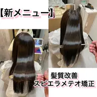 【新メニュー】🐬髪質改善メテオ縮毛矯正🐬➕選べるトリートメント3種🐬【カット付き】