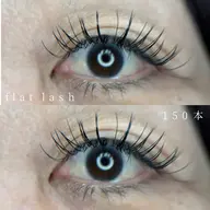 【マツエク】フラットラッシュ160本/カラー変更無料