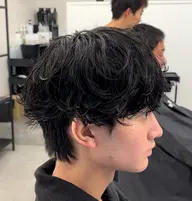 パーマ+メンズカット