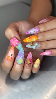 【人気⭐️No.2】ジェル長さだしArt menu❤️パーツつけ放題⭕️