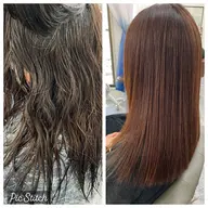 ストレート+フルカラー+ カット＋W補修！ TOKIOトリートメント✨ホームケア付