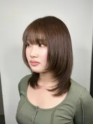 ✨ミニモ限定価格✨【ウルフカット+ワンカラー＋シルクTR】ウルフカット/ショートウルフ/レイヤーウルフ/ナチュラルウルフ