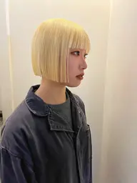 【✨期間限定✨】カット＋ハイブリーチカラー　二回ブリーチでもツヤツヤのハイトーンに🧌