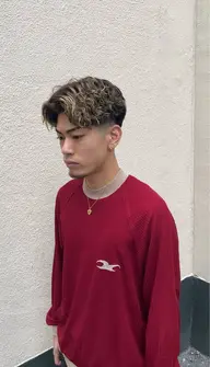 🌞メンズカット＋ブリーチ＋メンズパーマ＋トリートメント📷【大阪/心斎橋/難波/アメ村/堀江】