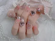 定額Cコース：🌈持ち込みアート、華やかデザイン、パーツストーン120分付け放題(ドライケアオフ込み)