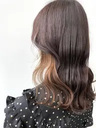 ケアブリーチ✨🌷インナー／イヤリングカラー🌷＋高保湿トリートメント＋似合わせカット