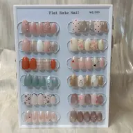 ハンド 10本長さだし+定額シンプルアートコース(オフ込み)色変更、デザイン並び替え可!