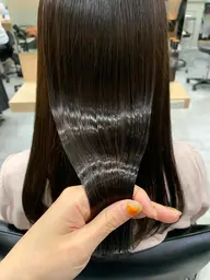 3月限定🌸【✨最強艶髪決定版✨】髪質改善縮毛矯正+艶カラー+カット+髪質改善トリートメント🩵