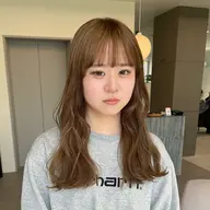 🆕新登場！🆕ブリーチなしで透明感✨ダブルイルミナカラー+カット+超音波トリートメント　レイヤー、暖色、ベージュ