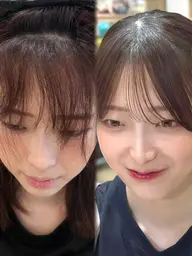 顔まわりクロスパーマ+顔周りカット+美髪トリートメント