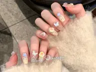 (オフあり) 人気No.3ミディアム日本初時短施術プレミアム定額現品ネイルチップ¥6280→¥5580