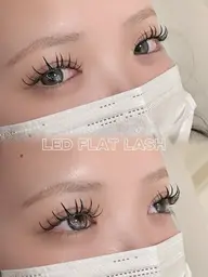 LEDフラットラッシュ2h上下つけ放題✨通常料金¥13.600→¥10.450