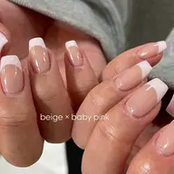 ベースカラー/境目補正付きフレンチ¥7500🌙🖍️クリアベース¥7000◎