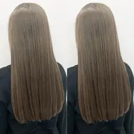 《ブリーチ無しダブルカラー》『ダメージ少なく透明感◎赤味無し◎オススメ』全体カット➕ブリーチ無しダブルカラー（2回）