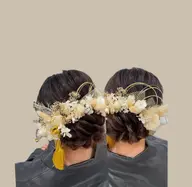 11:00~13:00 までヘアセット※凝った髪型はまだ出来ないです