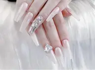 🎀【大人気】チップ・ワンカラーo rラメグラ+2個大きいパーツ