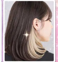 【さりげなく盛れる💗】イヤリングカラー💎　ケアブリーチ＋ケアカラー