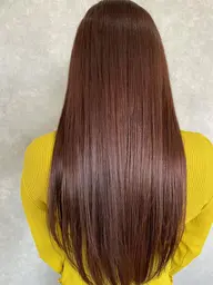 ✨ブリーチ毛でもOK!!✨髪質改善酸熱シームレストリートメント+デザインカット🧚🏻ボリュームダウン、クセを伸ばします