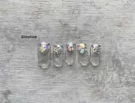 【🚫オフ無し】クリアベースニュアンスアートネイル✨　90分