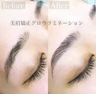 毛流れを美しく✨眉毛パーマ×美眉スタイリング🧡Waxメイク込み♪