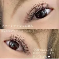 オフ込　持続コーティング付　持ち抜群！フラットラッシュ90分つけ放題！韓国風束感もできます♪