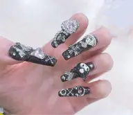 【地雷系推し】チップスカルプ長だし🍀10本ゴテゴテ持ち込みデザイン10本