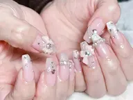 💫【チップ長さだし+持ち込みデザイン(デザイン、パーツ10本OK)】( 初回ジェルオフ無料)14000