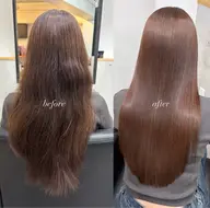 【極艶ストレートカラーコース🤍🫧】縮毛矯正+透明感カラー+髪質改善保湿トリートメント