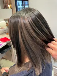 デザインカラー(ブリーチ+艶カラー)+超音波トリートメント