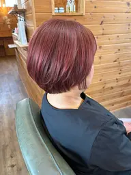 カット+暖色カラー(オシャレ染め)