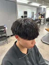 メンズカット+シャドウパーマ【3cm以上カット】