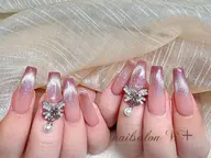 【スカルプ長さ出し】マグネットグラデーション/チークネイルコース☆